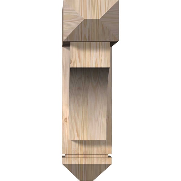 Westlake Arts And Crafts Smooth Bracket W/ Offset Brace, Douglas Fir, 7 1/2W X 26D X 26H